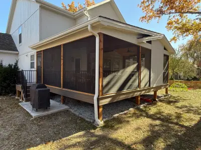 Porch with Screens in Overland Park, KS by DW Elite Decks