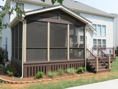 Trex Decked Screened Porch — Deck Building & Repair project by Deckscapes Inc