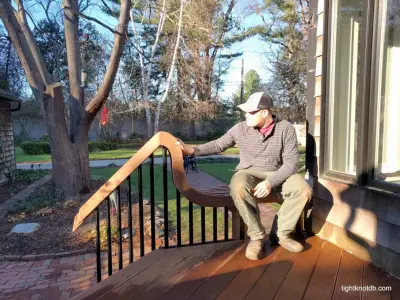 Artistic Railing on an Ipe Deck — Deck Building & Repair project by Tight Knot Design Build LLC