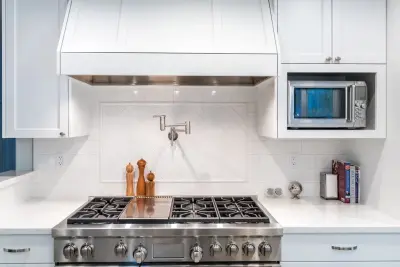 Sebastopol, Modern White-on-White Kitchen — Deck Building & Repair project by Design By Dean Construction