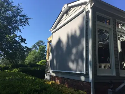 Sunroom Sentry Exterior Shade Installation — Deck Building & Repair project by Sun Shades & Graphics Inc