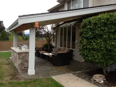 Shed Roof and Barbecue by PCF Construction Group