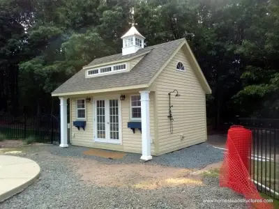 Metcalf Heritage Liberty Pool House 14x16 — Deck Building & Repair project by Homestead Structures