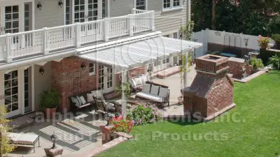 Brentwood Pergola with Retractable Awning in Los Angeles — Deck Building & Repair project by Alpha Productions, Inc.