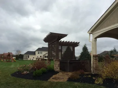 Arbor Screen for Hot Tub — Landscape Construction project by Pony Lawncare And Landscaping