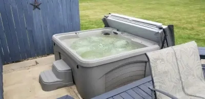 Coastal Themed Backyard Spa by Recreation Unlimited