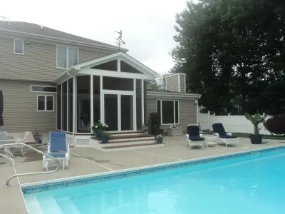 Poolside Sunroom — Deck Building & Repair project by Archadeck Of West Rhode Island