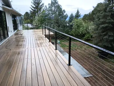 Timbertech Decking and Cable Rail System — Deck Building & Repair project by Durabuild Construction Inc.