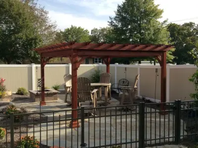 Classic Timber Pergola with Distinctive Pond and Patio — Deck Building & Repair project by Country Lane Gazebos