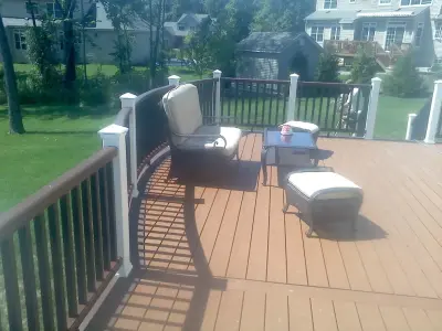 Curved Trex Decking — Deck Building & Repair project by Skylo Construction