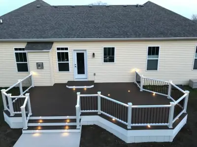 Trex Spiced Rum and White Rails — Deck Building & Repair project by Inspired Decks LLC