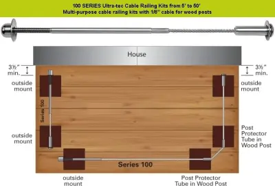 Wood Post Cable Railing Kits — Deck Building & Repair project by Ultra-tec