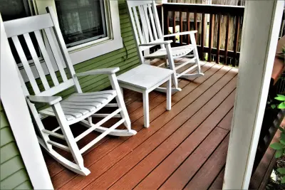 Revamped Composite Deck/Porch by The Deck & Patio Company