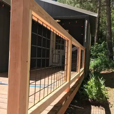 Wild Hogwire Deck Railing Setup — Deck Building & Repair project by Colchuck Contracting LLC