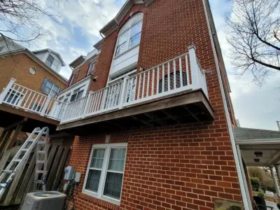 Timber Deck Guardrail — Deck Building & Repair project by Virginia Home Improvement LLC