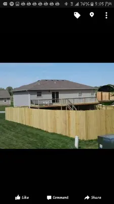 Wyer patio and railing — Deck Building & Repair project by Fisher Decks And Fences