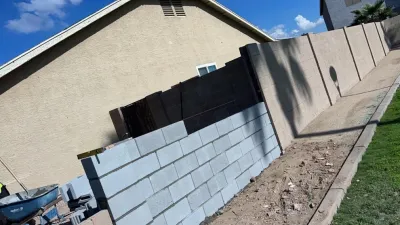 Block wall repair by PRO Natural Landscape LLC