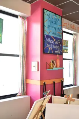 Saratoga Studio Paint and Sip (commercial) — Interior Design & Decorating project by Jenna Burger Design