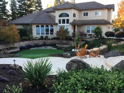 Granite Bay Neighbors Front Yard Remodel by Professional Image Landscaping