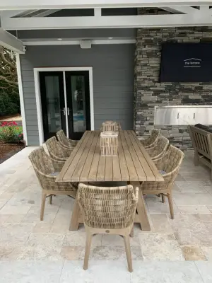 Topsail Island Pool House — Interior Design & Decorating project by D's Interior Design