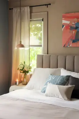 Master Suite and Bath Combination — Interior Design & Decorating project by Parti Pris Design