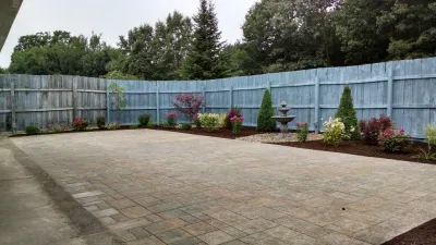 Patio Area, Wall Stone & Fire Pits — Landscape Construction project by Pure Perfection Landscape And Services Inc in Queensbury