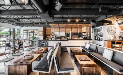 Reimagined Coffee House — Interior Design & Decorating project by Urbanology Designs