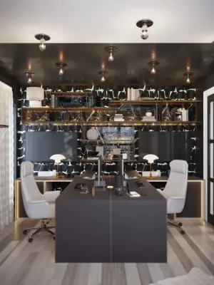 Revamp - Masthead "Inspired by Fashion" Dual Office for Him & Her — Interior Design & Decorating project by K-SAMONE & CO | Evocative Interiors & Architecture