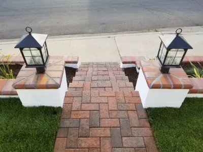 Front yard Retaining wall — Landscape Construction project by Quetzal Landscapes, Inc. in San Diego