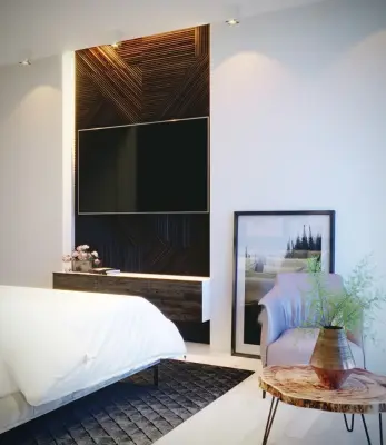 Highland Park Bedroom Residence — Interior Design & Decorating project by K-SAMONE & CO | Evocative Interiors & Architecture
