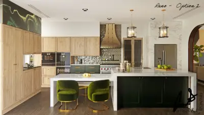 Olive Kitchen Renovation on Saint Mortiz Avenue, Dallas TX 75214 — Interior Design & Decorating project by K-SAMONE & CO | Evocative Interiors & Architecture