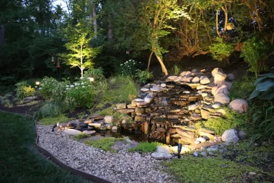 Outdoor Lighting Systems — Landscape Construction project by Quiet Village Landscaping