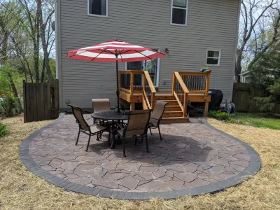 Patio, Retaining Wall & Deck — Landscape Construction project by Quiet Village Landscaping in Rock Hill
