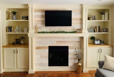 Rochester Hills Family Room Fireplace Renovation — Interior Design & Decorating project by August Grace Interiors