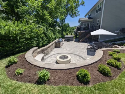 Modern Outdoor Entertaining Space — Landscape Construction project by Quiet Village Landscaping