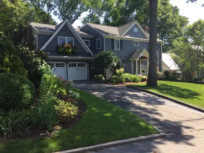 Complete Patio, Frontyard and Backyard Design — Landscape Construction project by Raimondi Hort Grp | The Little Flower Shoppe in Ho-Ho-Kus
