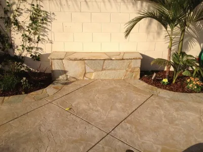pool and stamp color concrete by RainforestLA,inc.