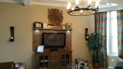 Country Stylish Living Room — Interior Design & Decorating project by Creative Interior Designs By Lynda LLC