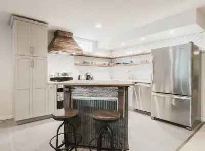 Basement Kitchen in Stephenson, Virginia — Interior Design & Decorating project by Ruth Truman Interiors