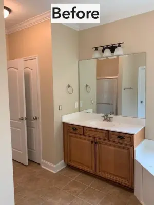 Willow Sage Bathroom Renovation — Interior Design & Decorating project by Kristen Oldfield Design