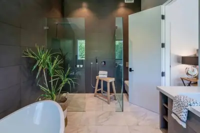San Roque Primary Bathroom — Interior Design & Decorating project by Kristi Gordnier Design