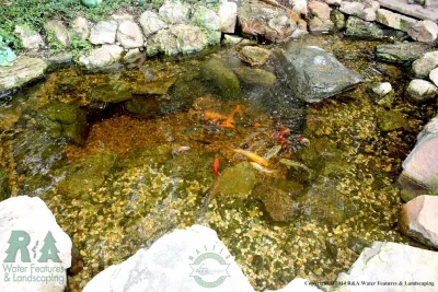 Kalamazoo Water Feature - Pond with Waterfall — Landscape Construction project by R&A Landscaping