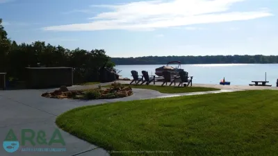 Eagle Lake Pond Installation Mattawan MI by R&A Landscaping