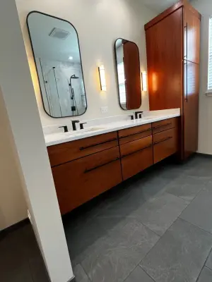 South Elgin Primary Bath — Interior Design & Decorating project by Jgib Interiors
