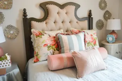 Contemporary Farmhouse Bedroom for Girls and Women's Lounge — Interior Design & Decorating project by Dona Designs