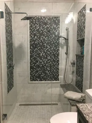 Streif Guest Bathroom Shower Renovation — Interior Design & Decorating project by Steinbock Interior Design Group
