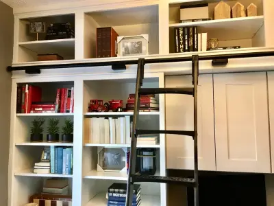 Color-Coded Books — Interior Design & Decorating project by C & T Design Company