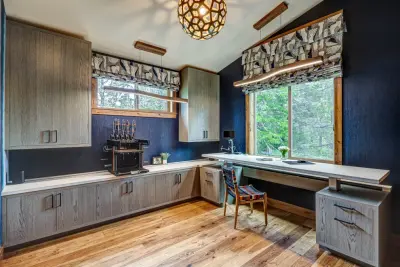 Eco-Friendly Home Office Renovation — Interior Design & Decorating project by Emily Roose Interiors