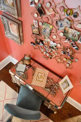 Aquatic and Coral-Themed Girl's Transitional Bedroom — Interior Design & Decorating project by Dona Designs