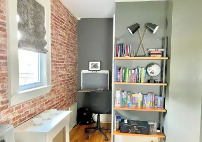 Youthful Industrial Style Bedroom — Interior Design & Decorating project by JSE Interiors